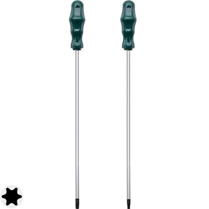 Extra Long Torx Screwdriver Set T15 T20, Fixinus 12-Inch Magnetic Security Torx Driver Star Screwdrivers with Hole, 300mm Length - size: T15 T20