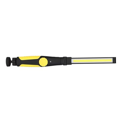 Veemoon Cob Led Rechargeable Magnetic Work Light Rotatable Inspection Flashlight for Mechanics Camping and Emergency Repairs Compact Design with Clip and Strong Magnet Yellow