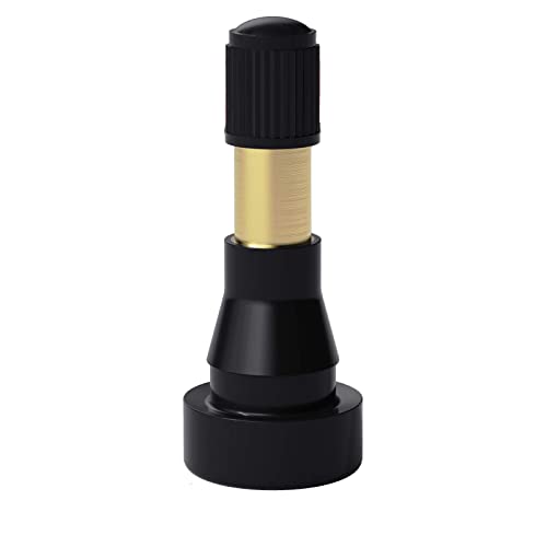 CKAuto TR600HP High Pressure Brass Rubber Snap-in Tire Valve Stem 50Pcs/Bag | Designed for 0.453 Rim Hole, 1-1/4″Length - size: 100