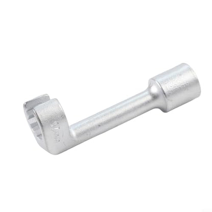 Diesel Fuel Line Socket Set 1/2 Drive Flare Nut Wrench for Automotive Tube Pipe Repair, Open End Ring Sizes 12 14 16 17 18 19mm, Metal Hand Tool(17mm) - color: 17mm