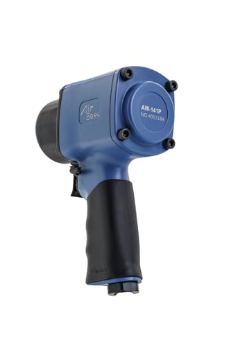 Airboss AW-141P 1/2" Air Impact Wrench, 1,620 ft-lbs Max Torque, Twin Hammer, Magnesium Alloy, High Torque 1/2 Impact Wrench for Lug Nuts, Tire Shop, Automotive Repair & General Fastening - size: extra torgue