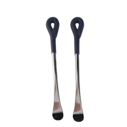 Motorcycle Tire Lever Tools, 2 Pieces, Heavy Duty Carbon Steel with Chrome Finish, Curved End for Secure Grip, Long Lever for Easy Tire Change