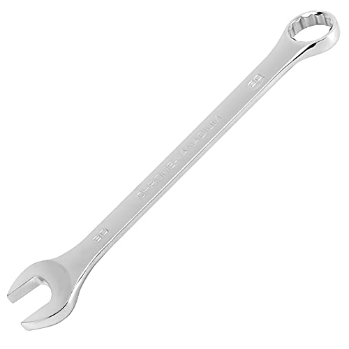 HAKZEON 6 Piece Wrench Set, 22-30mm Combination wrench, Professional Metric Combination Wrench Set with 12-Point Design, 15-Degree Offset, Chrome Vanadium Steel