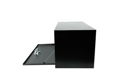 BLACKHORSE-RACING Underbody Truck Tool Box with T-Handle Latch Waterproof Truck Tool Box for Underbed of Truck, Trailer, Rv 36"(L) x 18"(W) x 18"(H)-Black Steel - size: 30" x 18" x 18 "