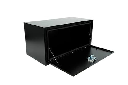 BLACKHORSE-RACING Underbody Truck Tool Box with T-Handle Latch Waterproof Truck Tool Box for Underbed of Truck, Trailer, Rv 36"(L) x 18"(W) x 18"(H)-Black Steel - size: 30" x 18" x 18 "