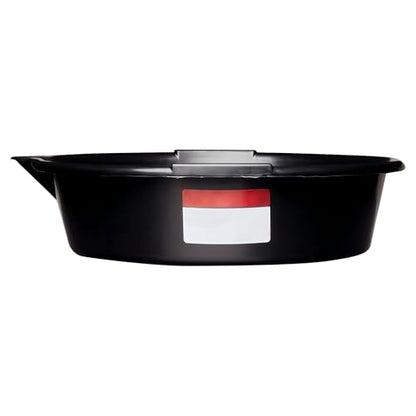 (3 Pack) 7-Quart Automotive Drain Pan with Built-in Scale and Spout, Leakproof Heavy Duty Oil Catch Pan, Anti-Splash Fluid Tray for Car, Motorcycle, Garage Auto Repair Maintenance