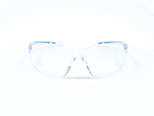 GE Safety Glasses, ANSI Z87.1, 03 Series, Anti-scratch Lens, 99.9% UV Protection, EN 166, 12 Pack - color: Blue