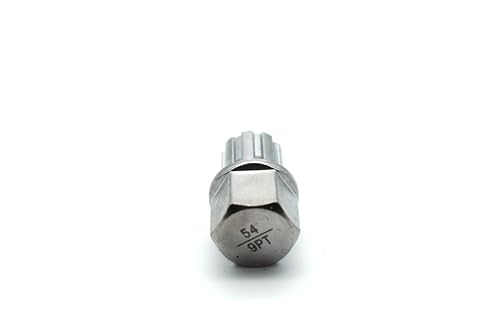 TEMO 54/9Pt Anti-Theft Wheel Lock Lug Nut Removal Socket Key for Vw Audi | Wheel Lock Nut Socket Adapter | Anti-Theft Screw Remover Repair Tool | Tyre Fitting, Garage Repair, Tire Change - size: 54/9PT