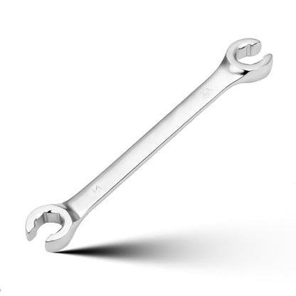 Flare Nut Wrench 13mm x 14mm Double Open End 45 Steel Metric Brake Line Wrenches 15-Degree Offset Design for Removing and Onstalling Nuts in Automotive, Plumbing, and Industrial Applications - size: 13*14mm
