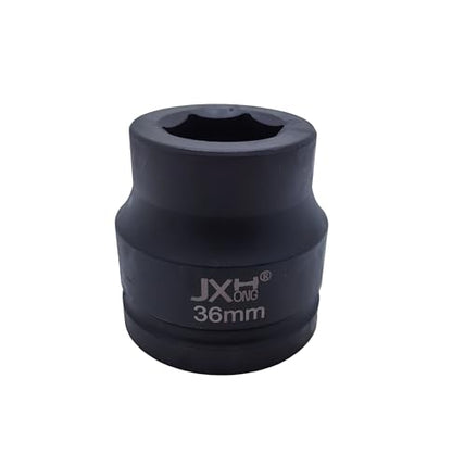 1-1/2" Drive Impact Socket, 6-Point, Heat Treated Cr-Mo Steel – Heavy Duty for Hydraulic Impact Wrench (36mm) - size: 36mm