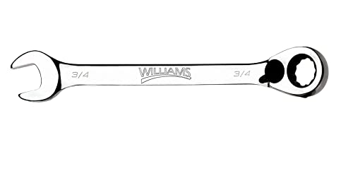 Williams 1224RC Ratcheting Combination Wrench, 12 Point, 3/4-Inch - size: 3/4-Inch Single
