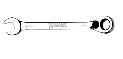 Williams 1224RC Ratcheting Combination Wrench, 12 Point, 3/4-Inch - size: 3/4-Inch Single