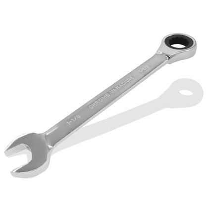 1-1/8 Inch Ratchet Wrench Imperial Ratcheting Combination Wrench, 12 Point, 72 Teeth for Projects SAE Tight Spaces - size: 1-1/8 Inch