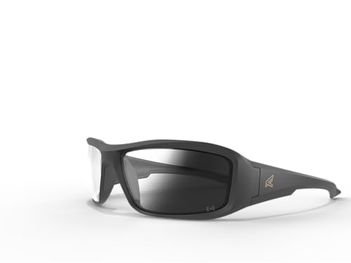 EDGE Brazeau Safety Glasses, Non-Slip, Impact/Scratch Resistant, 99.9% UV Protect, ANSI Z87 Rated - color: Black Frame
