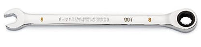 GEARWRENCH 8mm 4 Degree Swing Arch 12 Point Ratcheting Combination Wrench - 86908 - size: 8mm