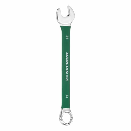 HARFINGTON 24mm Metric Combination Wrench 10 Degree Offset 12 Point Cr-V Steel Single Open End Spanner Wrenches for Automotive Repair Furniture Assembly - size: 24mm