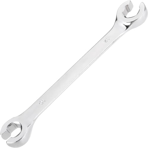 Auniwaig Flare Nut Wrench 10mm x 12mm, Metric, Polished Chrome Plated for Removing or Replacing Nuts on Fuel, Brake or Air Conditioning Lines | 15° Offset Ends, For Auto, Household, DIY Repairs - size: 10x12mm