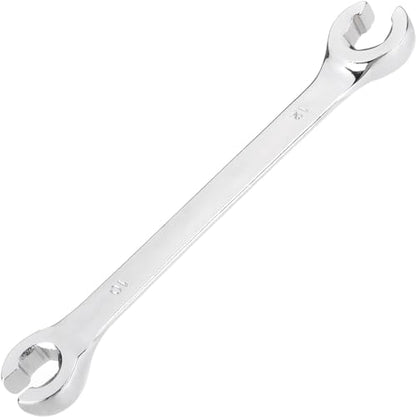 Auniwaig Flare Nut Wrench 10mm x 12mm, Metric, Polished Chrome Plated for Removing or Replacing Nuts on Fuel, Brake or Air Conditioning Lines | 15° Offset Ends, For Auto, Household, DIY Repairs - size: 10x12mm