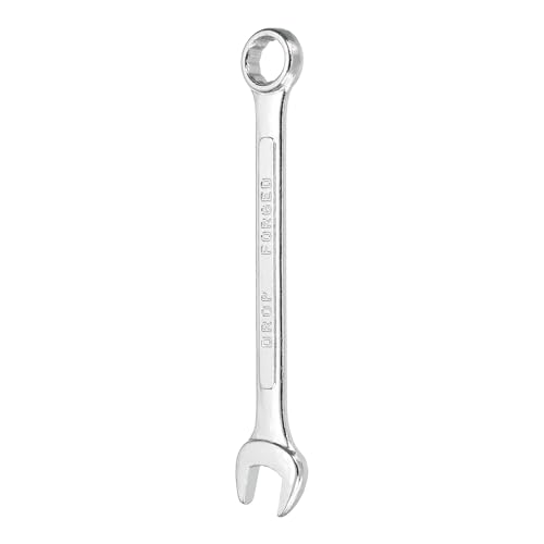 HARFINGTON Combination Wrench 13mm Metric 12-Point Box and Open End Zinc Plated Steel Double Ended Spanner Tool for Automotive Pipe Furniture Machinery DIY Repair, Silver White - size: 13mm
