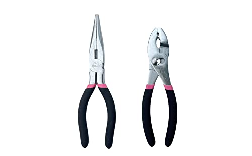Apollo Tools 65 Piece Essential Tool Set with Sockets and Most-Used Tools for Do it Yourself Repairs and Maintenance Pink Ribbon - Pink - DT0001P - color: Pink, size: 65-Piece