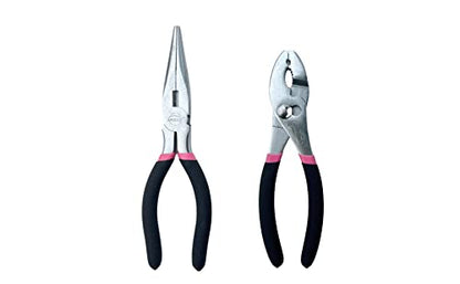 Apollo Tools 65 Piece Essential Tool Set with Sockets and Most-Used Tools for Do it Yourself Repairs and Maintenance Pink Ribbon - Pink - DT0001P - color: Pink, size: 65-Piece