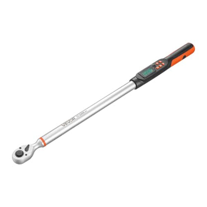 VEVOR Torque Wrench Set 1/2" Drive Digital Torque Wrench 4 Display Units, ±2% Accuracy, LCD Screen, with Buzzer and LED Indicator, with Sockets, Extension Bar, Adapter, for Automotive Repair