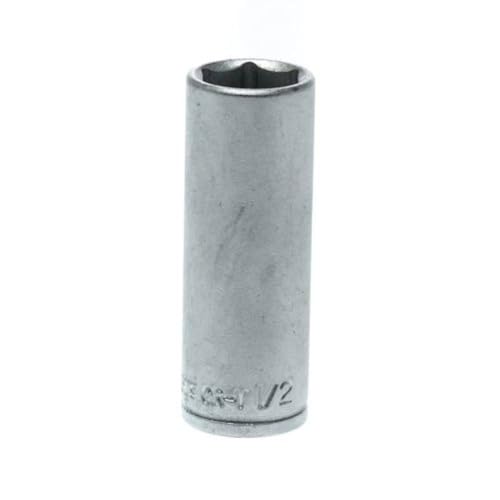 Teng Tools 1/2 Inch 6 Point SAE Deep 1/4 Inch Drive Chrome Vanadium Socket | Mechanic Tool | Hand Tool - M140216-C - size: 1/2 Inch, style: Deep SAE