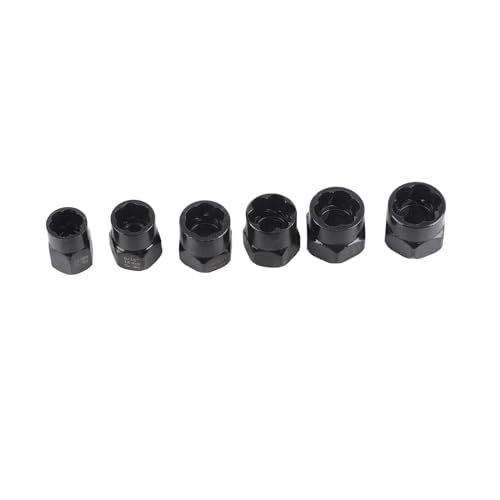 Nut Extractor Set Alloy Steel Bolt Extractor Set 13 Pcs Deep Spiral Grip with 1 4in Hex to 3 8in Adapter for Damaged Rusted Nuts Bolts Automotive Repair