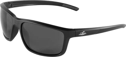 Bullhead Safety Eyewear Pompano Glasses – Anti-Fog, Lightweight, Scratch Resistant, UV Light Blocking Sunglasses for Driving, Golf, Boating, Outdoor Work, Gray Lens - color: Smoke Lens, Matte Black Frame, style: Anti-fog