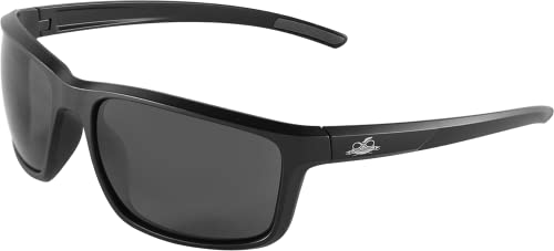 Bullhead Safety Eyewear Pompano Glasses – Anti-Fog, Lightweight, Scratch Resistant, UV Light Blocking Sunglasses for Driving, Golf, Boating, Outdoor Work, Gray Lens - color: Smoke Lens, Matte Black Frame, style: Anti-fog