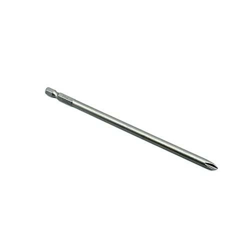 Benchmark Abrasives 1/4 Inch Hex Anti Slip Phillips Insert Screw Head Screwdriver Bits, Rotary Drill Bits for Repairing Electronics, Automotive Parts, Furniture (50 Pack) - (PH2 x 6") - size: PH2 x 6"