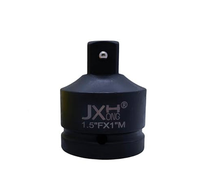 1-1/2" Drive Impact Socket Adapter, Heat Treated Cr-Mo Steel – Heavy Duty for Hydraulic Impact Wrench (Adapter 1-1/2" F to 1" M) - size: Adapter 1-1/2" F to 1" M