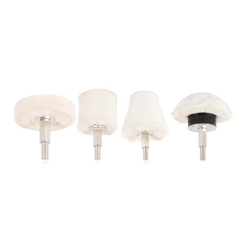 4pcs Car Polishing Cone Buffing Cloth Wheel Pad Wool Waxing Polish Buffing Pad Polisher Adapter Polishing Disc Car Cleaning Tool