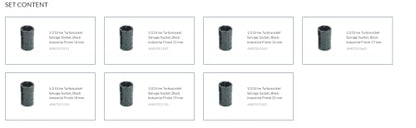 Williams TSMS5107 7-Piece Metric Turbo Socket Salvage Socket Set - size: 7 Piece