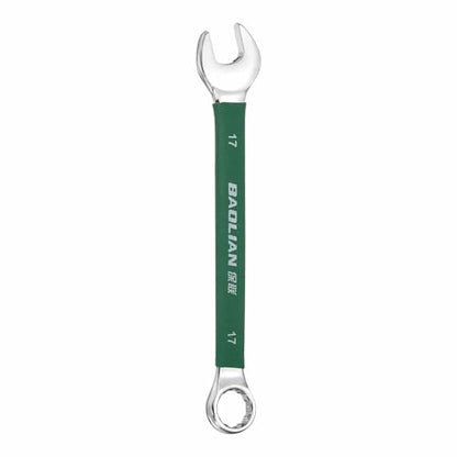 HARFINGTON 17mm Metric Combination Wrench 10 Degree Offset 12 Point Cr-V Steel Single Open End Spanner Wrenches for Automotive Repair Furniture Assembly - size: 17mm