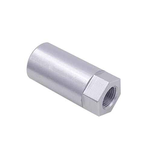 Fuel Rail Pressure Gauge Adapter Compatible with Ford Service Port Schrader Valve Adapter Silver
