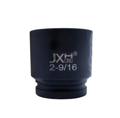 1-1/2" Drive Impact Socket, 6-Point, Heat Treated Cr-Mo Steel – Heavy Duty for Hydraulic Impact Wrench (2-9/16") - size: 2-9/16"