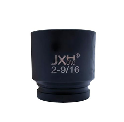 1-1/2" Drive Impact Socket, 6-Point, Heat Treated Cr-Mo Steel – Heavy Duty for Hydraulic Impact Wrench (2-9/16") - size: 2-9/16"