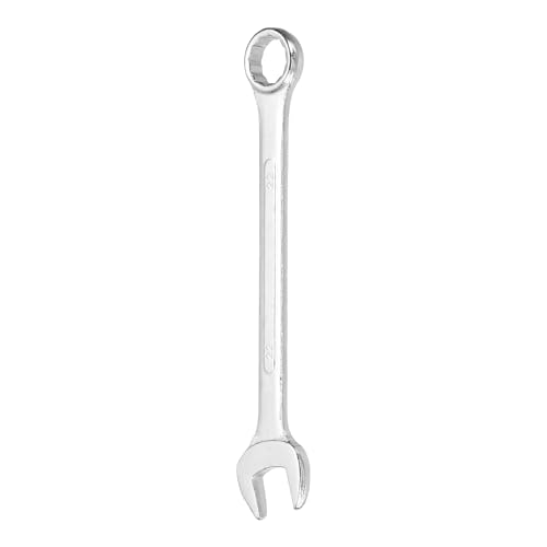 HARFINGTON Combination Wrench 22mm Metric 12-Point Box and Open End Zinc Plated Steel Double Ended Spanner Tool for Automotive Pipe Furniture Machinery DIY Repair, Silver White - size: 22mm