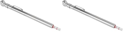 Milton S-921 Pencil Tire Pressure Gauge, Passenger Car, with Built-in Deflator Valve, Durable Plated Brass, Pressure Measured in PSI & kPa (Pack of 2) - size: Single (Pack of 2)