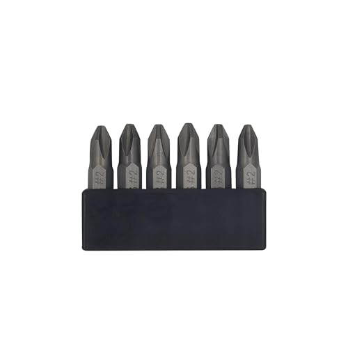 6Pcs 35mm JIS Screwdriver Bit Set with Magnetic Tip, 1/4 Hex Shank, S2 Alloy Steel & 6-Slot Storage Strip – Perfect for Japanese Motorcycles, Cars, Bicycles, and Equipment (JIS #2x6) - size: JIS #2x6