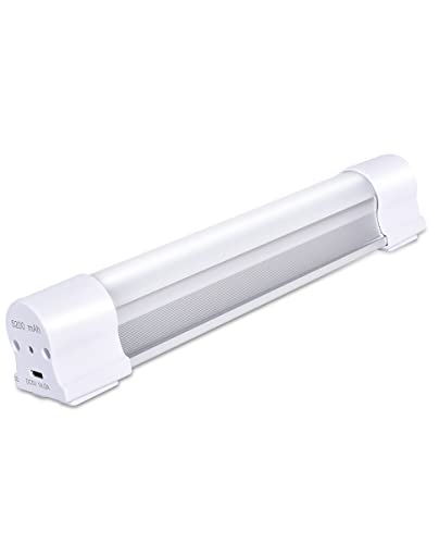 LETOUR Rechargeable Light LED Tube Magnetic Light 4000Lumens 5200mAh 5 Levels Dimming Camping Lantern USB Rechargeable Portable Lights with 2 Magnets Endurance for 60 Hours - size: 8.66in