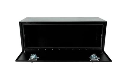48" Heavy Duty Underbody Steel Plated Truck Tool Box with T-Handle For Storage Smooth Surface，Waterproof Underbody Tongue Box with Lock and Key for Truck，Pick Up,RV，Trailer -Black - size: 48" x 18" x 18 "
