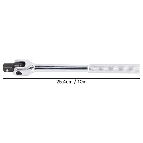 AMAKO 1/2 Breaker Bar 10" Length: Breaker Bar 1/2 inch Drive with 180° Rotatable Head,CR-V Steel
