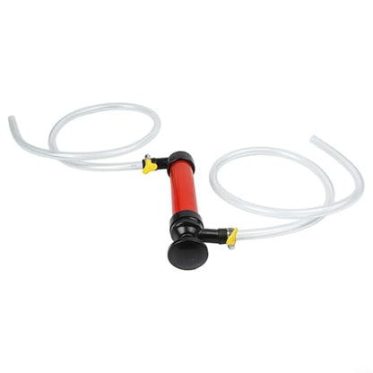 Manual Fuel Transfer Pump with 39-Inch Hose, Automotive Siphon Extractor for RV Car Outdoor Use, Portable Oil Pumping Tool Kit