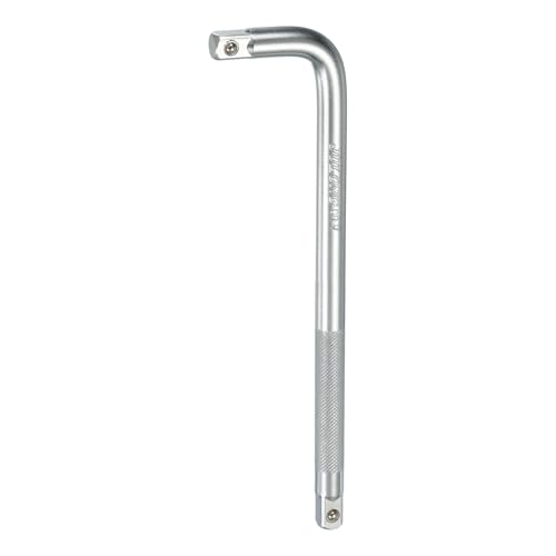 HARFINGTON Socket Breaker Bar 1/2" Drive 14" Long 50BV30 Alloy Steel L-Shape Extension Bar Axle Nut Socket Wrench Hand Tool for Car Mechanical Equipment Repair, Matte Silver - size: 1/2"x14"