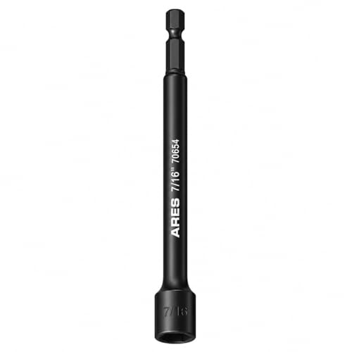 ARES 70654 7/16-Inch Magnetic Impact Nut Driver | Impact Grade Nut Setter with Industrial Strength Magnet - size: 7/16" Magnetic Impact Nut Driver