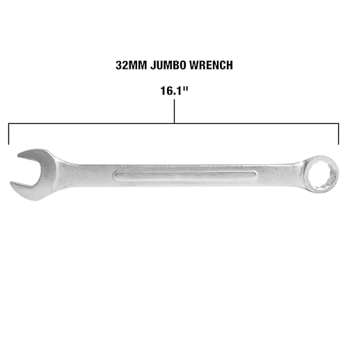 OEMTOOLS 22129 32mm Jumbo Combination Wrench, Combination Wrench Set Jumbo, For Metric Combination Wrenches Set, OEM TOOLS Individual Metric Wrenches - size: 32mm