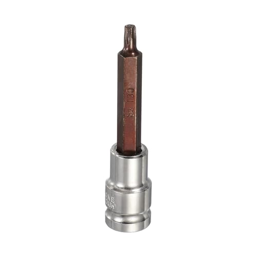 HARFINGTON Torx Bit Socket 1/2" Drive T30 S2 Steel 6 Point Head Long Screwdriver Drill Bits CR-V Steel Socket Adapter for Home Auto Axle Hex Nuts Bolts Repair - size: T30