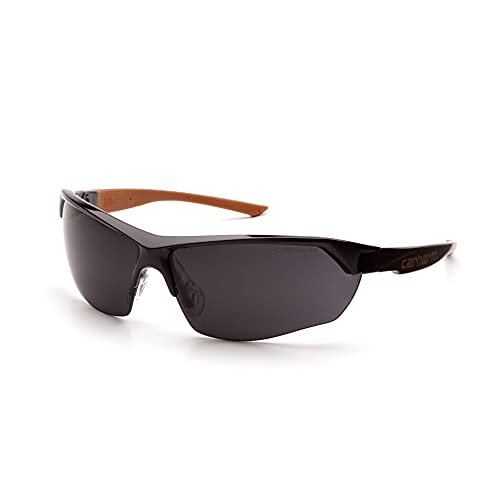 Carhartt-CHB1110DT Braswell Anti-Fog Safety Glasses Eye Protection, Black Frame, Clear Lens - color: Gray Anti-fog Lens/ Black Frame